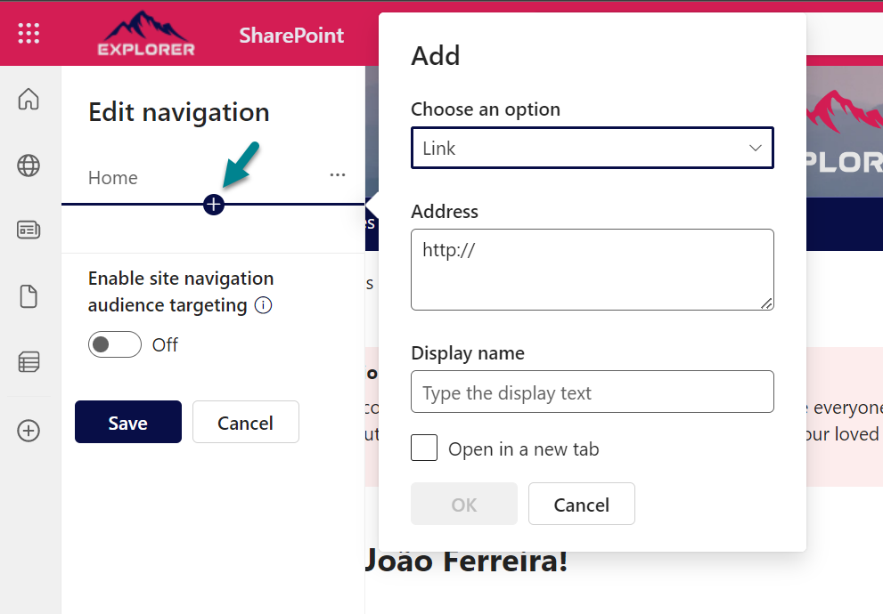SharePoint navigation